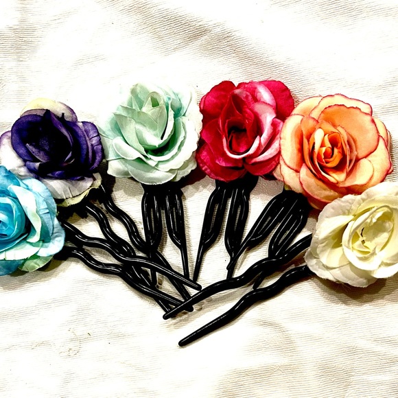 Hurry selling out❣️🌹Rose Top Hair Pins For Lighter set 🤗🙃🤗 - Picture 4 of 7